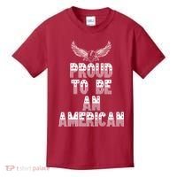 Patriotic Eagle Proud To Be An American Kids T-Shirt thumb 0