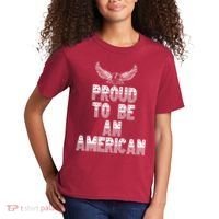 Patriotic Eagle Proud To Be An American Kids T-Shirt thumb 2