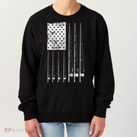 Patriotic Fishing American Flag Women's Sweatshirt thumb 0