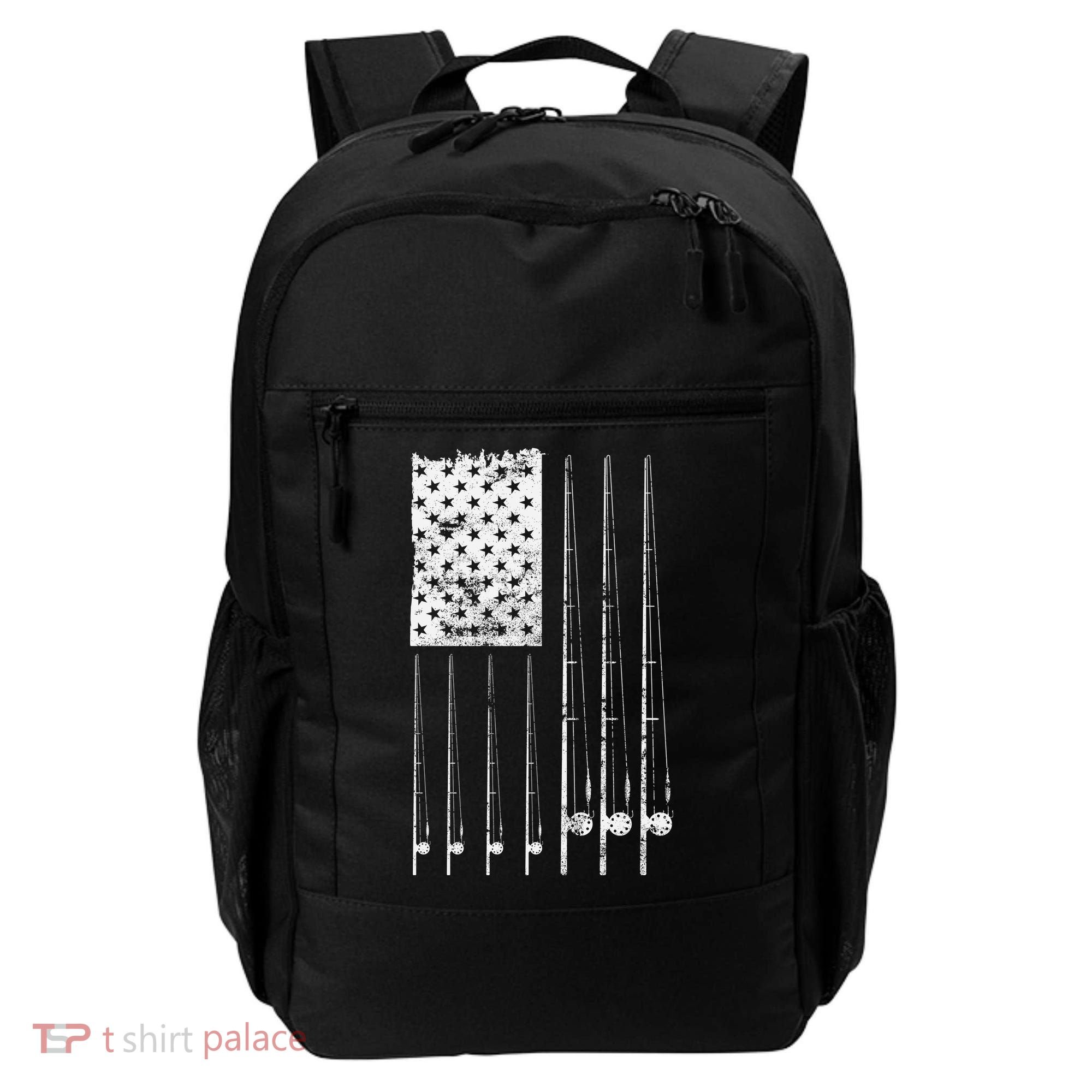 Patriotic Fishing American Flag Backpack