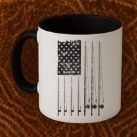 Patriotic Fishing American Flag Coffee Mug thumb 2