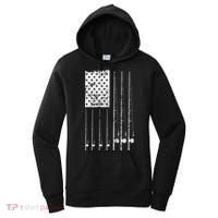 Patriotic Fishing American Flag Women's Hoodie thumb 0