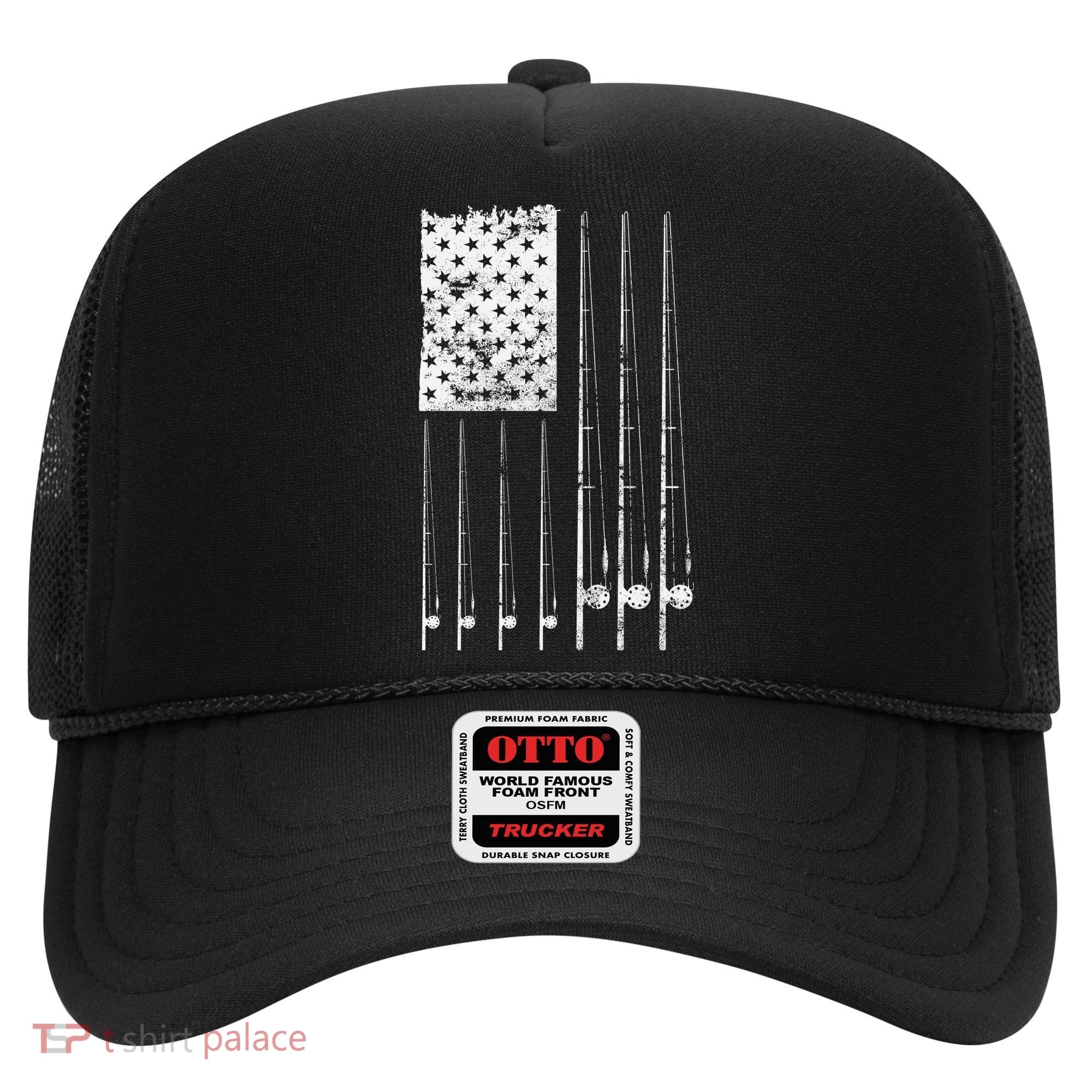 Patriotic Fishing American Flag Hat