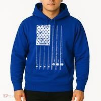 Patriotic Fishing American Flag Hoodie thumb 2