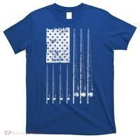 Patriotic Fishing American Flag T-Shirt thumb 0