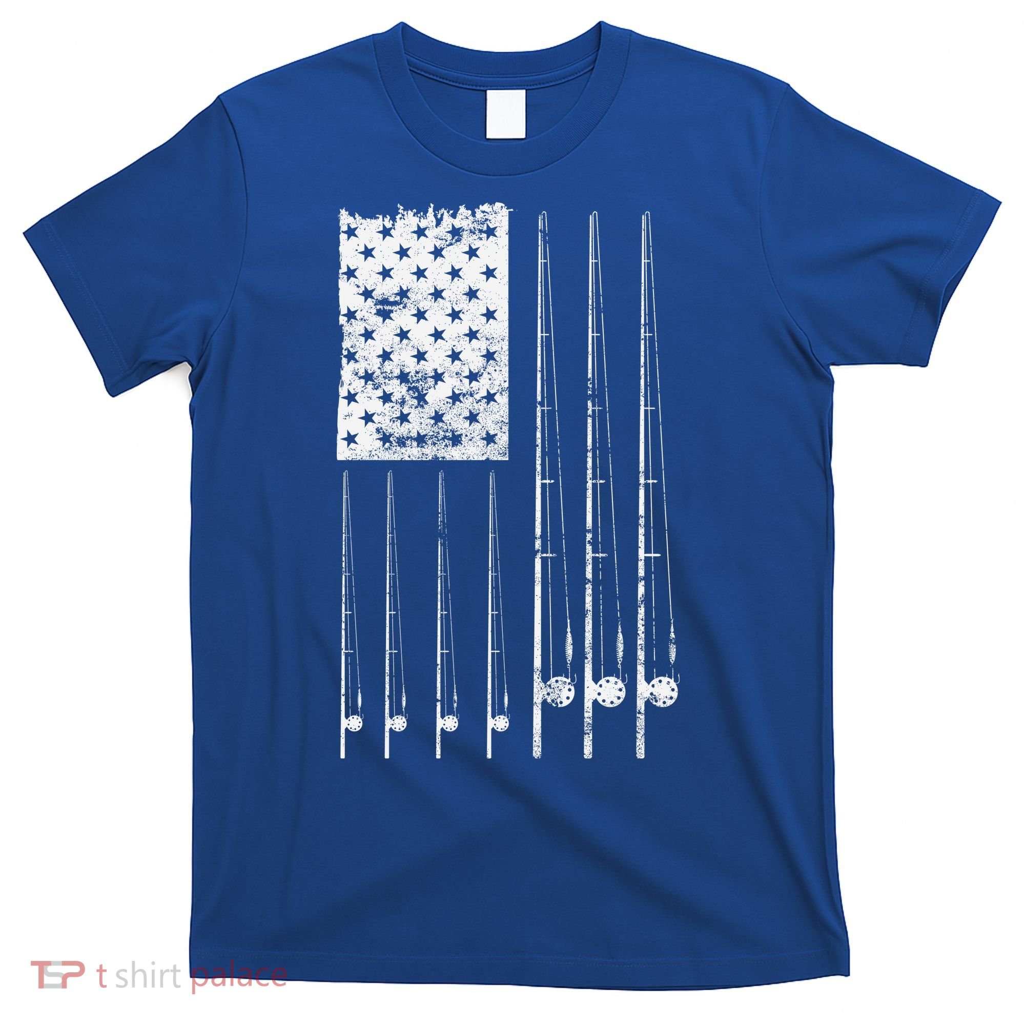 Patriotic Fishing American Flag T-Shirt