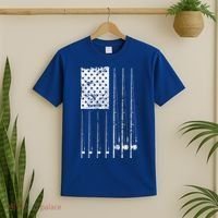 Patriotic Fishing American Flag T-Shirt thumb 2