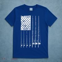 Patriotic Fishing American Flag T-Shirt thumb 5