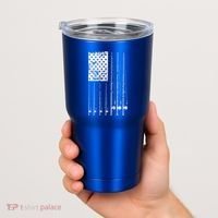 Patriotic Fishing American Flag Tumbler thumb 2
