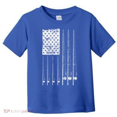 Patriotic Fishing American Flag Toddler T-Shirt