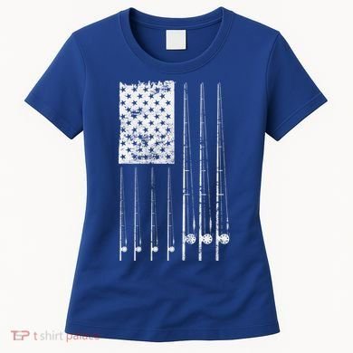 Patriotic Fishing American Flag Women's T-Shirt