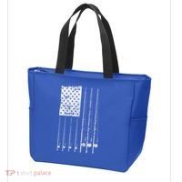 Patriotic Fishing American Flag Tote Bag thumb 3
