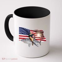 Patriotic George Washington On A Shark Coffee Mug thumb 0