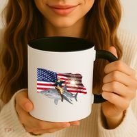 Patriotic George Washington On A Shark Coffee Mug thumb 3