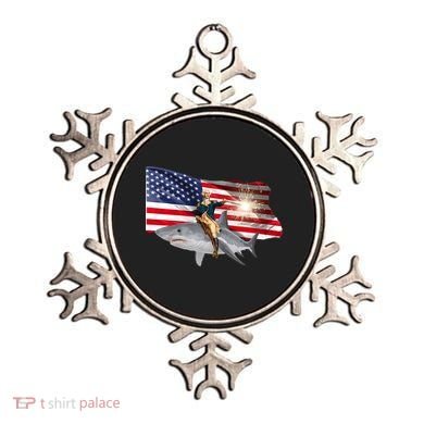 Patriotic George Washington On A Shark Ornament