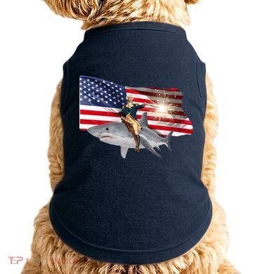 Patriotic George Washington On A Shark Doggie Tank