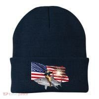 Patriotic George Washington On A Shark Beanie thumb 0