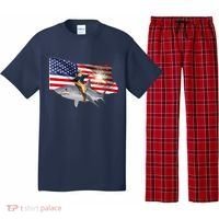 Patriotic George Washington On A Shark Pajama Set thumb 0