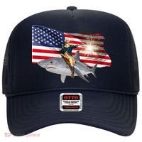 Patriotic George Washington On A Shark Hat thumb 0