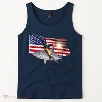 Patriotic George Washington On A Shark Tank Top thumb 2