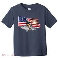 Patriotic George Washington On A Shark Toddler T-Shirt thumb 0
