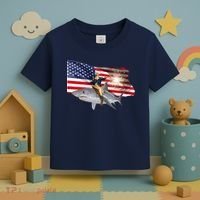 Patriotic George Washington On A Shark Toddler T-Shirt thumb 3