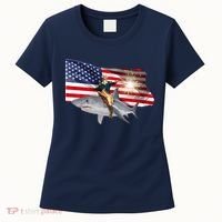 Patriotic George Washington On A Shark Women's T-Shirt thumb 0