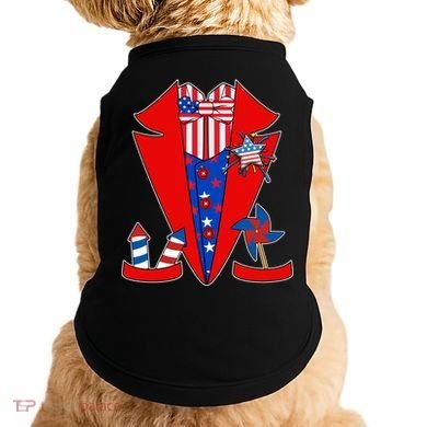 Patriotic Independence Day Tuxedo Doggie Tank