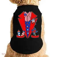 Patriotic Independence Day Tuxedo Doggie Tank thumb 0