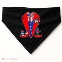 Patriotic Independence Day Tuxedo USA-Made Doggie Bandana thumb 0
