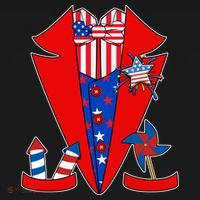 Patriotic Independence Day Tuxedo Bucket Hat thumb 4