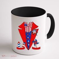 Patriotic Independence Day Tuxedo Coffee Mug thumb 1