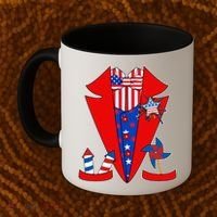 Patriotic Independence Day Tuxedo Coffee Mug thumb 2
