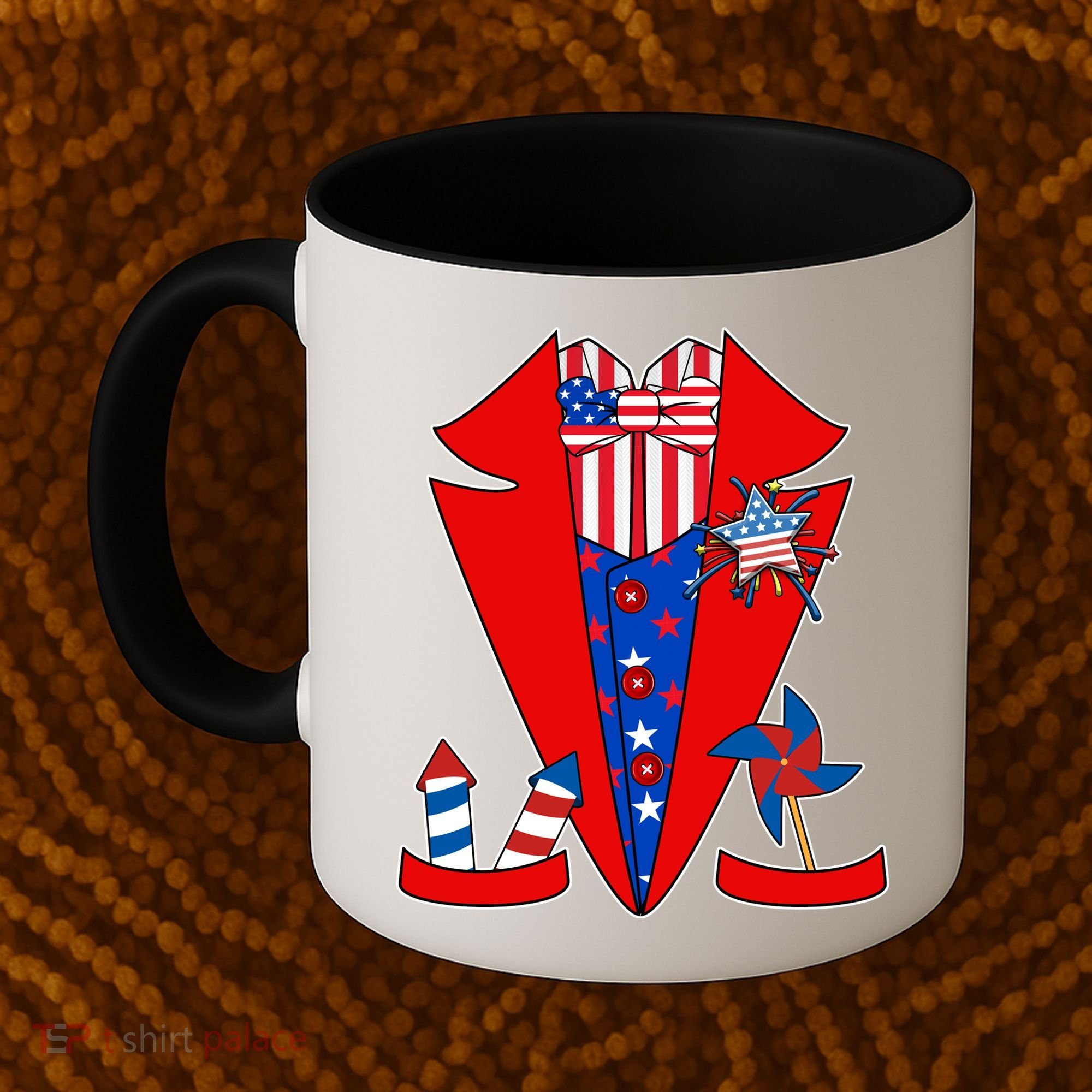 Patriotic Independence Day Tuxedo Coffee Mug