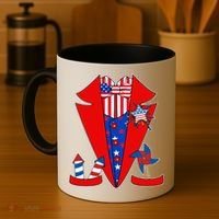Patriotic Independence Day Tuxedo Coffee Mug thumb 4