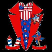 Patriotic Independence Day Tuxedo Ornament thumb 1