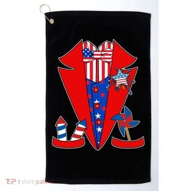 Patriotic Independence Day Tuxedo Golf Towel