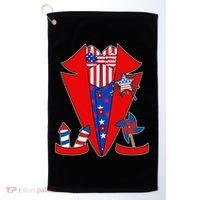 Patriotic Independence Day Tuxedo Golf Towel thumb 0