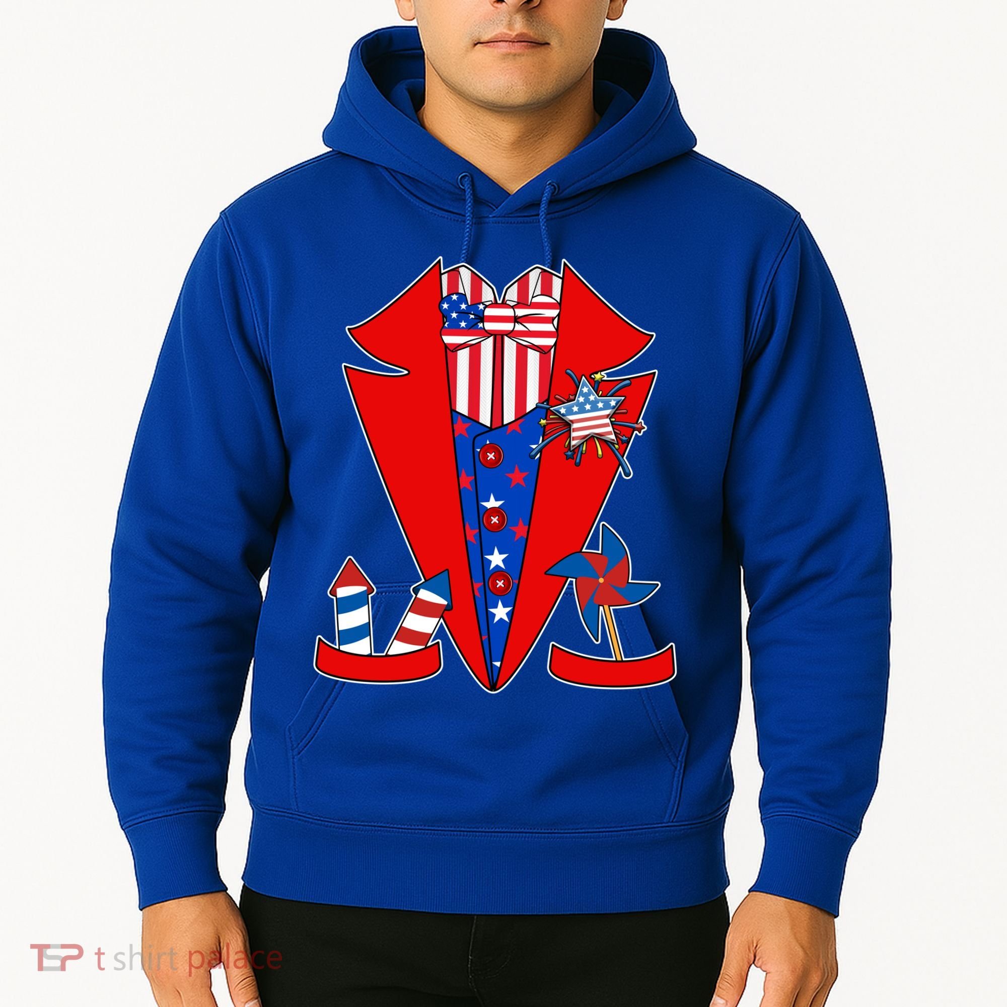 Patriotic Independence Day Tuxedo Hoodie