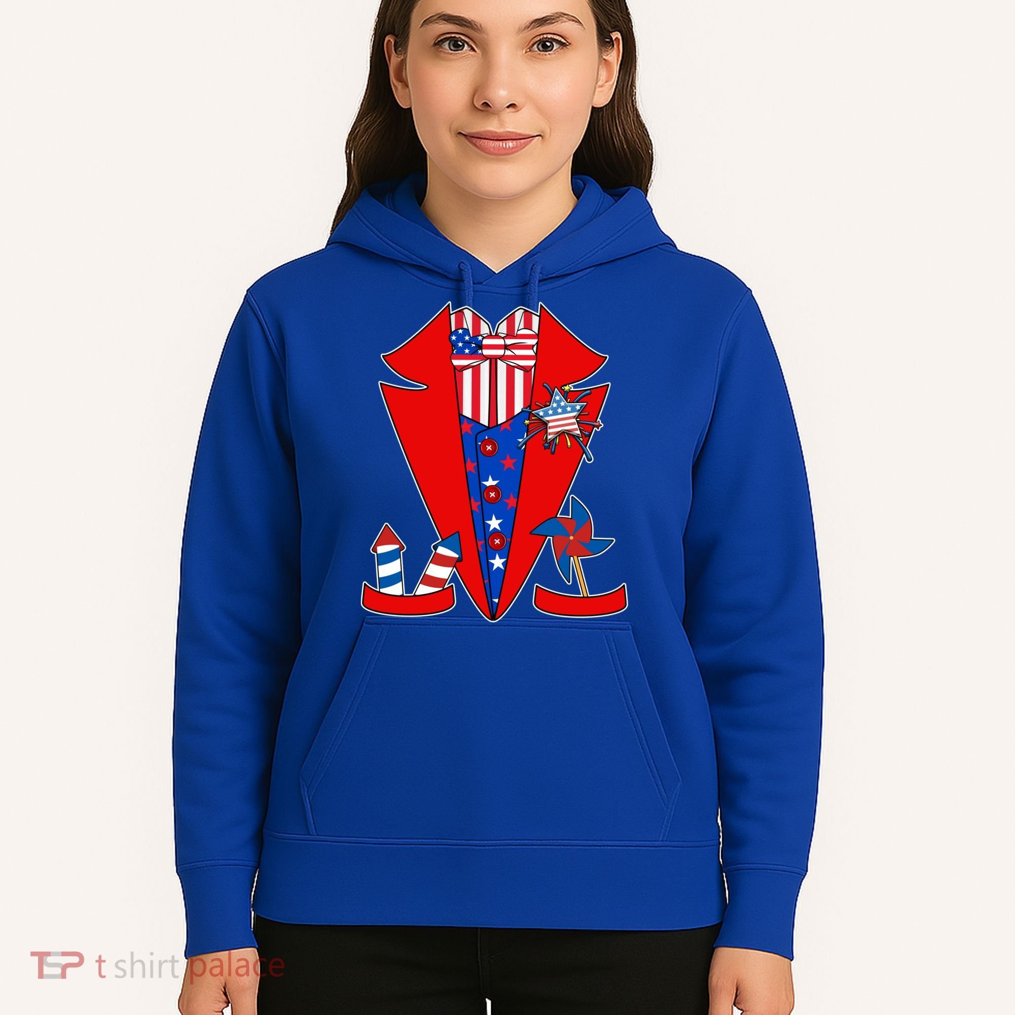 Patriotic Independence Day Tuxedo Hoodie