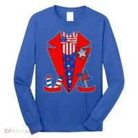 Patriotic Independence Day Tuxedo Long Sleeve Shirt thumb 0