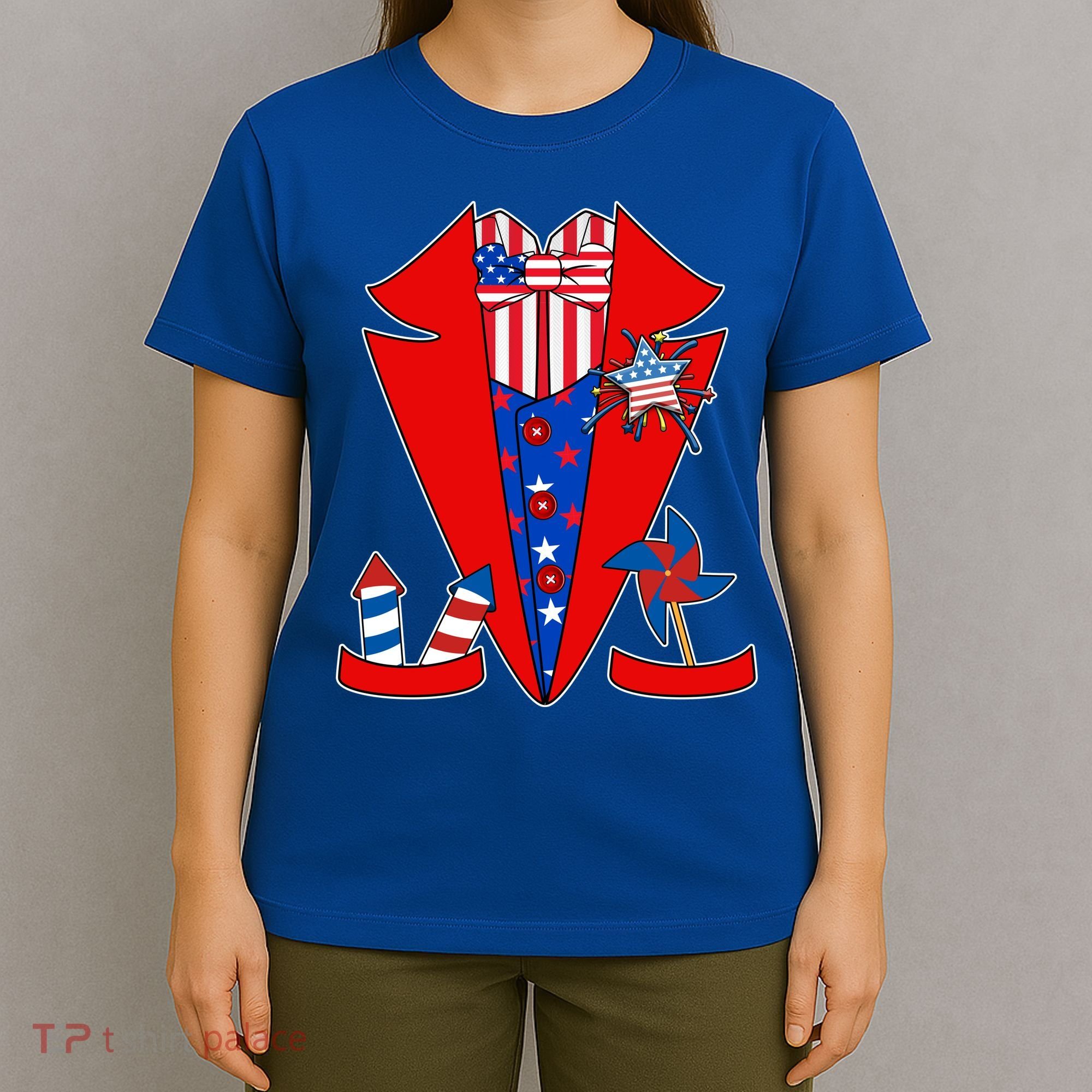 Patriotic Independence Day Tuxedo T-Shirt
