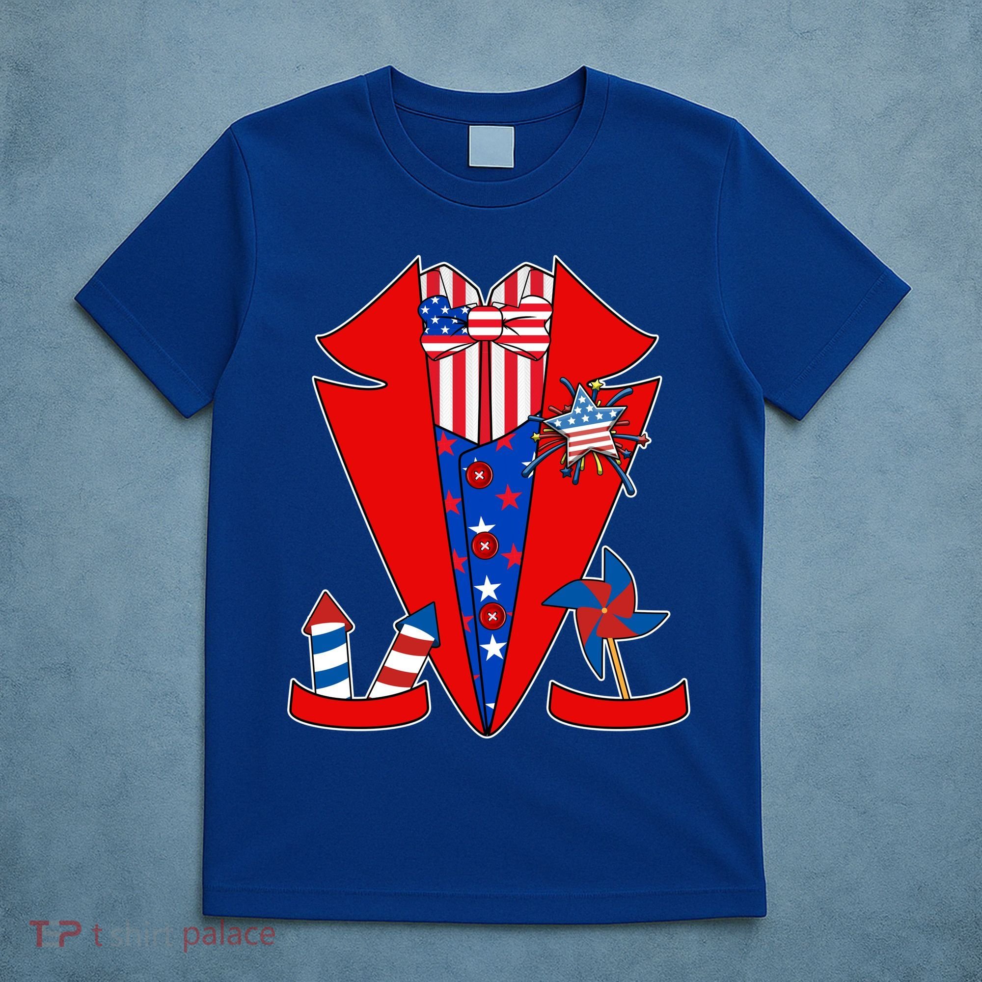Patriotic Independence Day Tuxedo T-Shirt