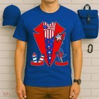 Patriotic Independence Day Tuxedo T-Shirt thumb 6