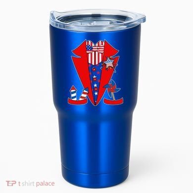 Patriotic Independence Day Tuxedo Tumbler