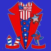 Patriotic Independence Day Tuxedo Baby Bodysuit thumb 2
