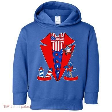 Patriotic Independence Day Tuxedo Toddler Hoodie