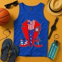 Patriotic Independence Day Tuxedo Tank Top thumb 4