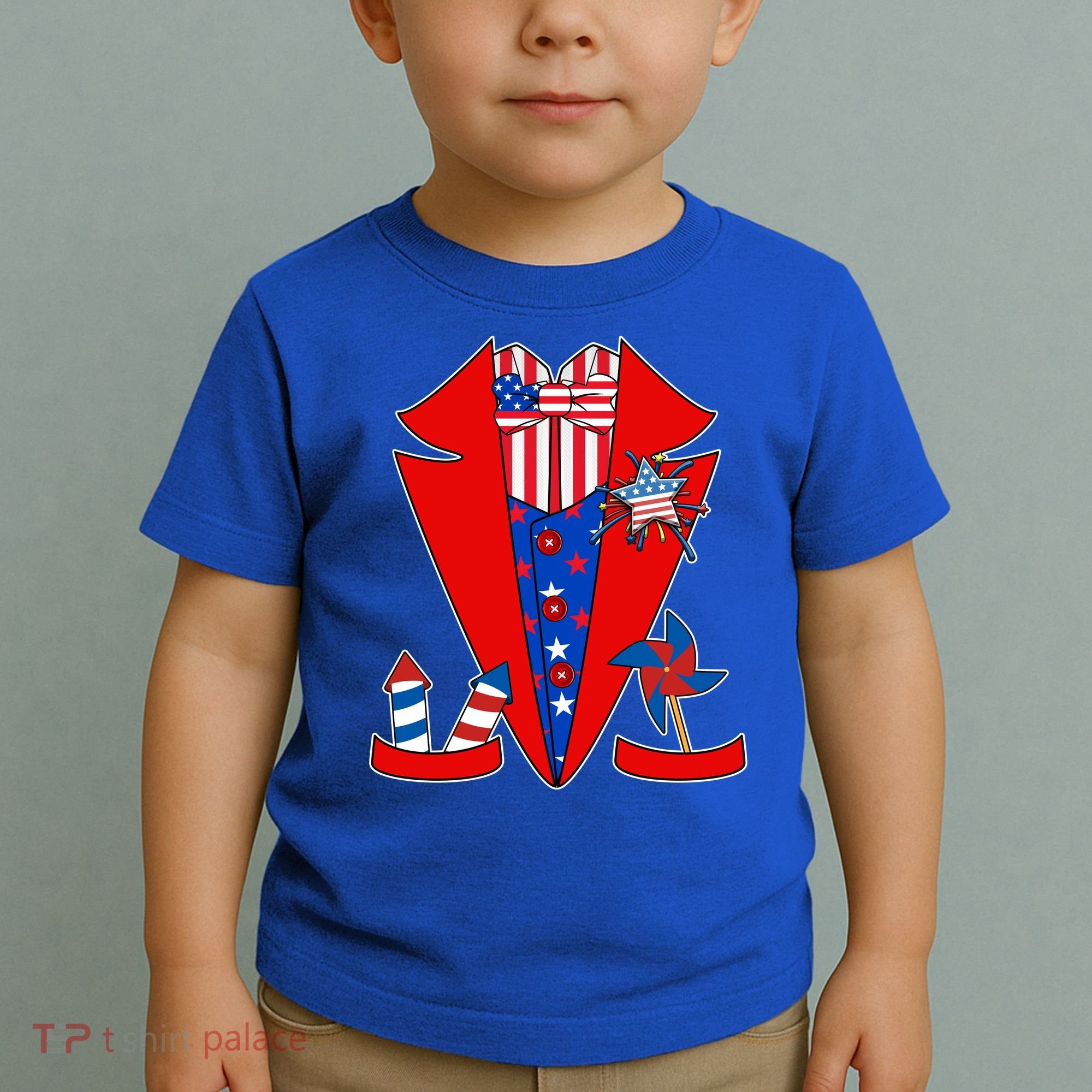 Patriotic Independence Day Tuxedo Toddler T-Shirt