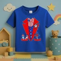 Patriotic Independence Day Tuxedo Toddler T-Shirt thumb 3